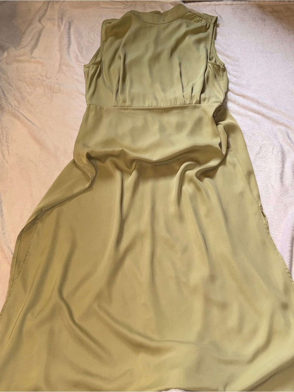 Sleeveless Olive Green Women’s Midi Dress
